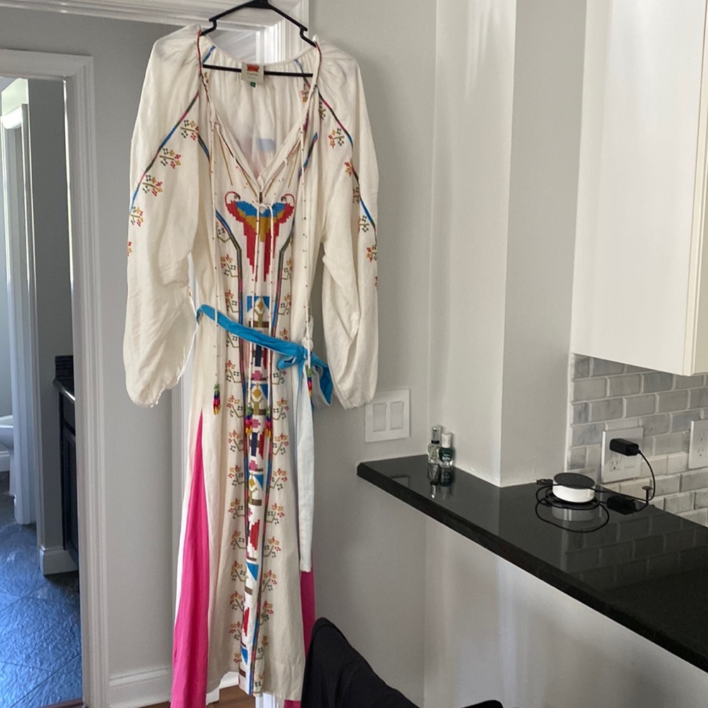 FARM Rio Multicolor Embroidered Maxi Dress
